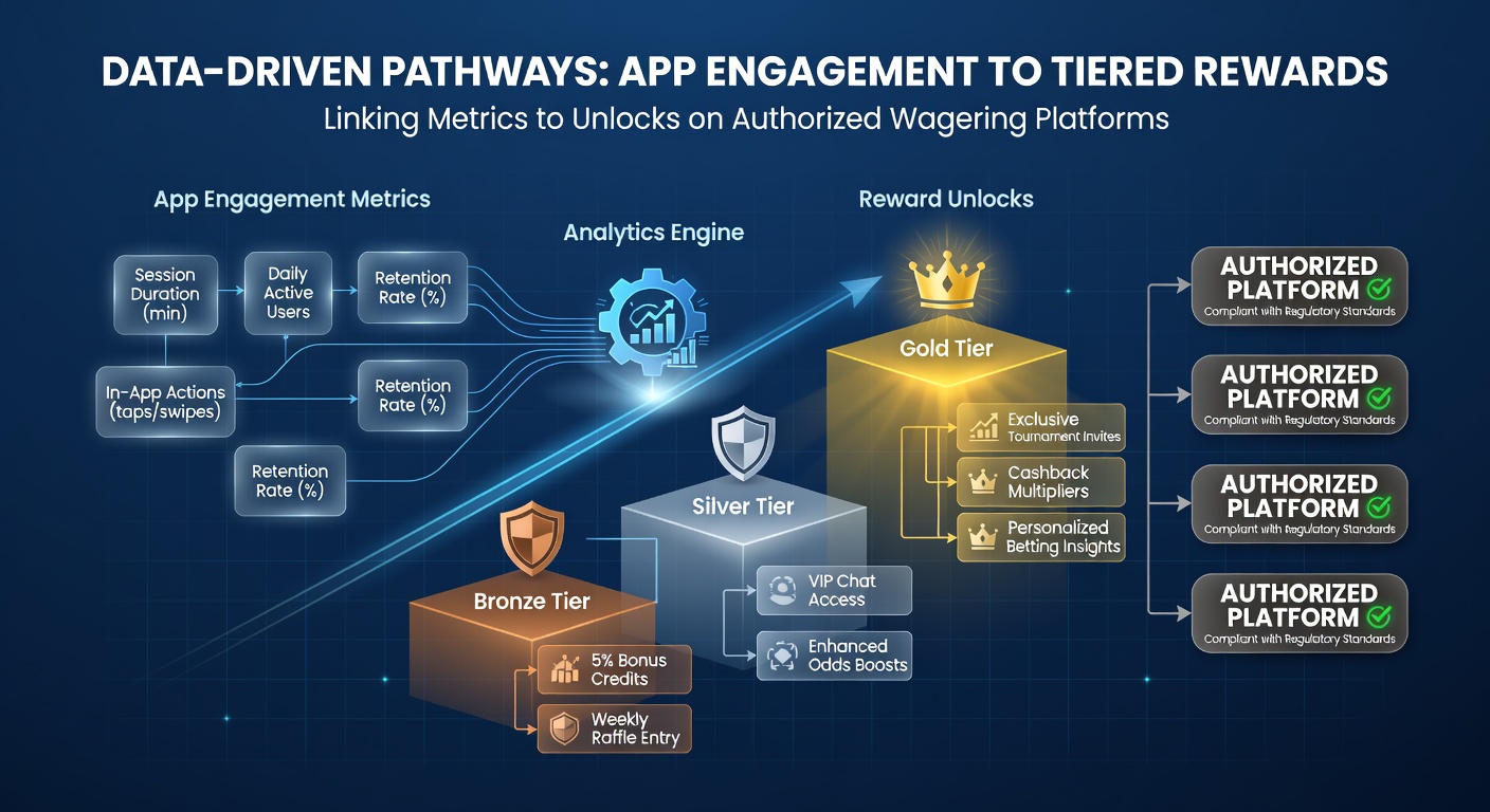 Visualisierung von App-Engagement-Daten und gestaffelten Belohnungssystemen auf lizenzierten Wettplattformen
