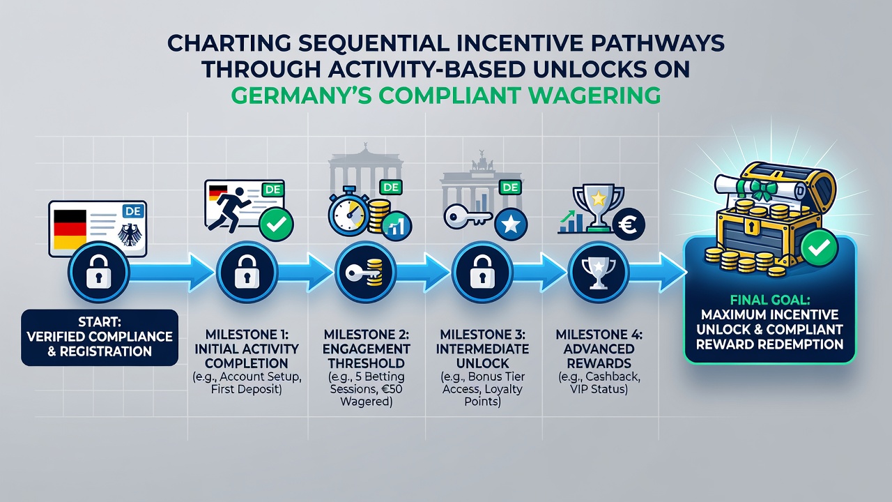 Karte von Aktivitätsfreischaltungen und Anreizpfaden auf deutschen Wettplattformen