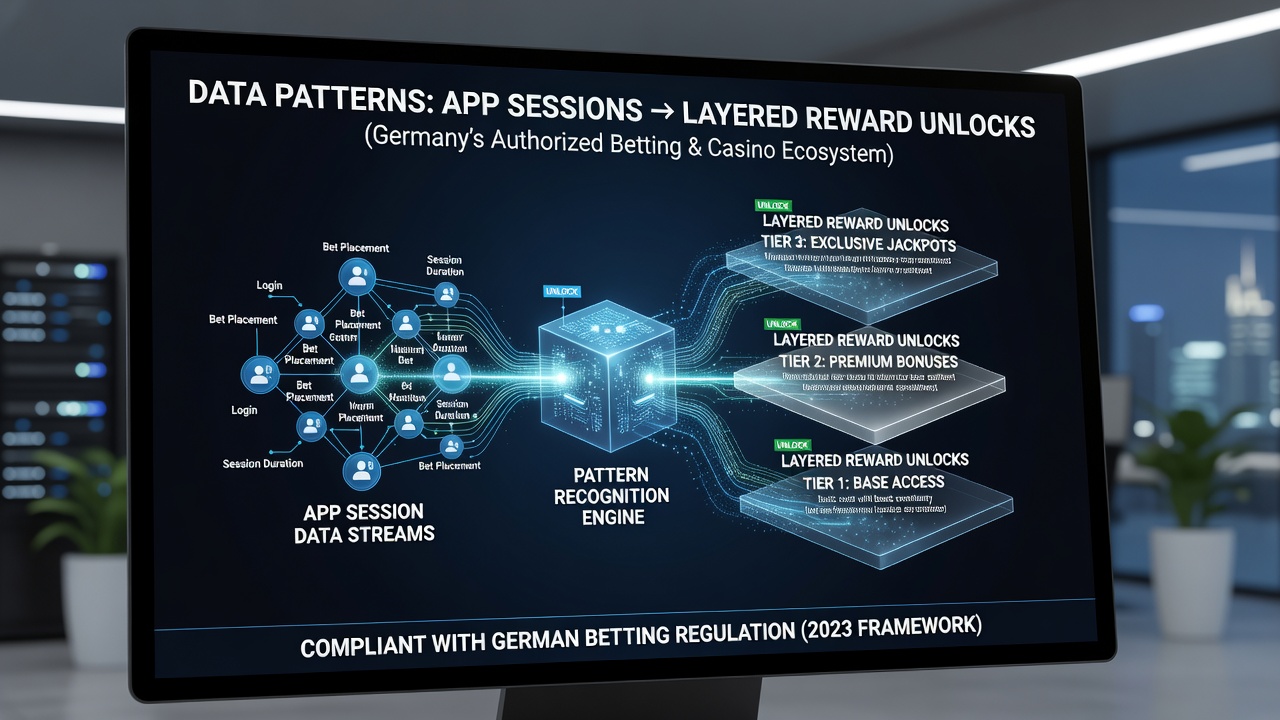 Grafik zu App-Engagement und gestaffelten Belohnungen in deutschen Wett- und Casino-Apps