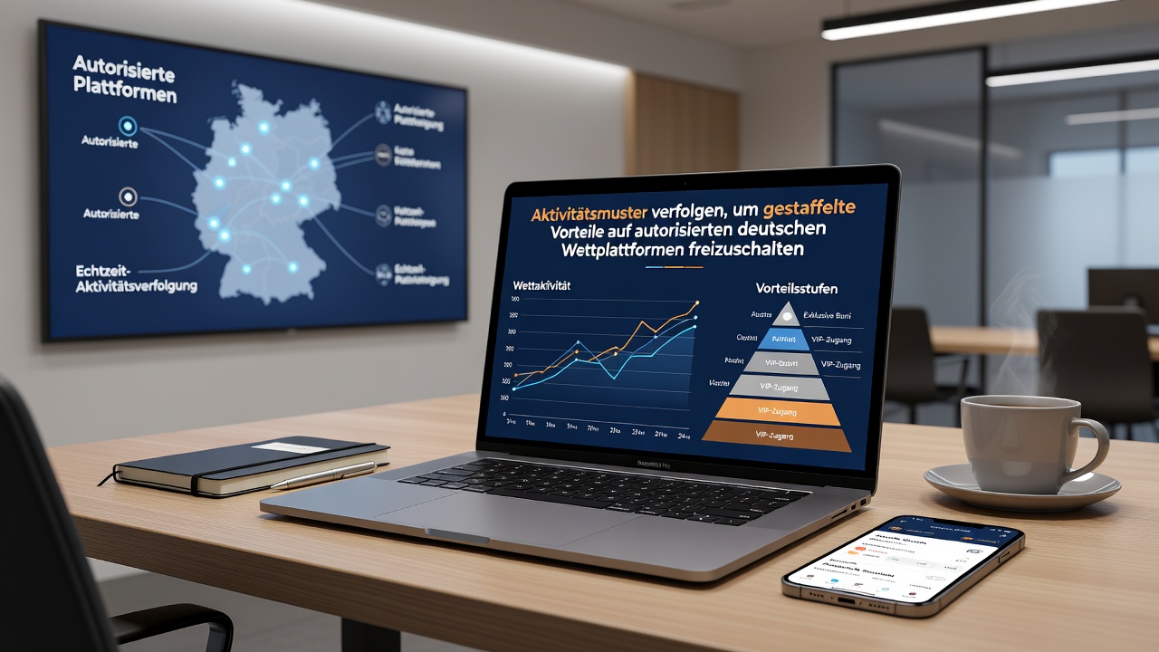 Visualisierung von gestaffelten Belohnungsebenen mit App-Engagement-Daten auf einer lizenzierten deutschen Plattform