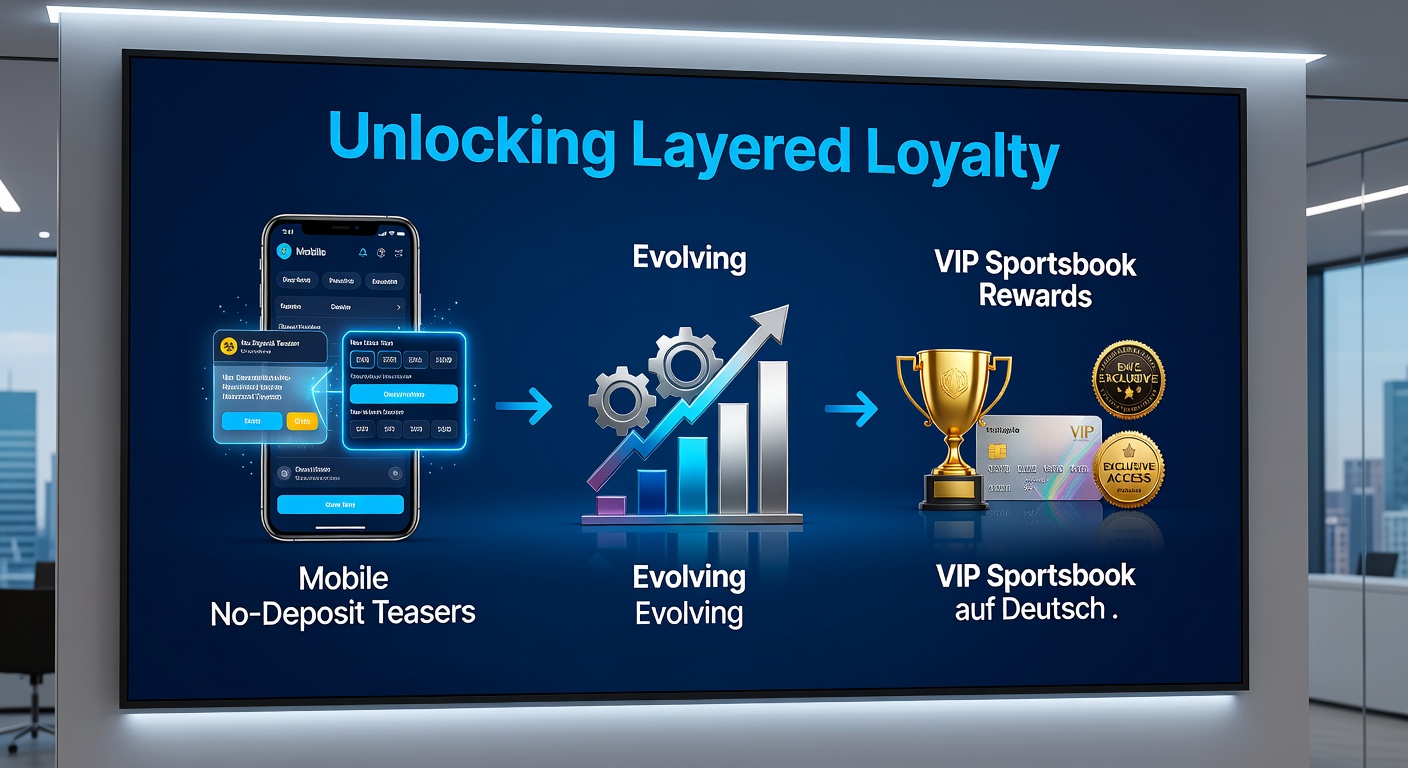 VIP-Loyalty-Dashboard auf einem Tablet, zeigt gestaffelte Belohnungen wie exklusive Quoten und Events für High-Roller in deutschen Sportsbooks